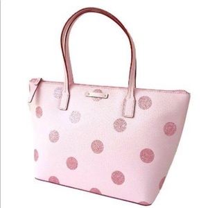 Kate Spade Hani Haven Lane Glitter Pink Tote